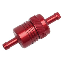 Load image into Gallery viewer, Russell Performance Red Street Fuel Filter (3in Length 1-1/8in diameter 5/16in inlet/outlet)
