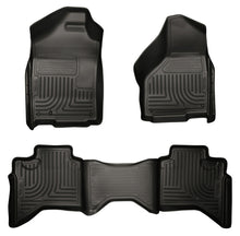 Load image into Gallery viewer, Husky Liners 03-08 Dodge Ram 1500/2500/3500 Quad Cab WeatherBeater Combo Black Floor Liners
