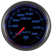Load image into Gallery viewer, Autometer Cobalt 66.7mm 140-280 Degree F Mechanical Oil Temperature Gauge
