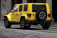 Load image into Gallery viewer, Rally Armor 18-22 Jeep JL Wrangler Black UR Mud Flap w/ White Logo
