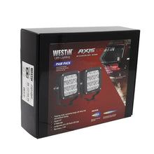 Load image into Gallery viewer, Westin Axis LED Auxiliary Light 4.5 inch x 4.5 inch Square Spot w/3W Osram (Set of 2) - Black
