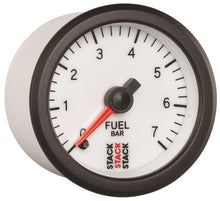 Load image into Gallery viewer, Autometer Stack 52mm 0-7 Bar M10 Male Pro Stepper Motor Fuel Pressure Gauge - White
