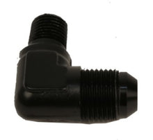 Load image into Gallery viewer, Aeromotive Fitting Elbow 1/4in-MNPT to AN-08 90-Deg Black
