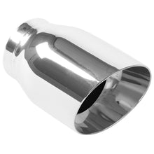 Load image into Gallery viewer, MagnaFlow Tip Stainless Double Wall Round Single Outlet Polished 3.5in DIA 2.5in Inlet 5.5in Length
