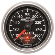 Load image into Gallery viewer, Autometer Sport-Comp II 52.4mm 100-260 Deg F Water Temp Peak &amp; Warn w/ Electronic Control Gauge
