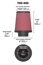 Load image into Gallery viewer, Airaid Universal Air Filter - Cone 3 1/2 x 6 x 4 5/8 x 6
