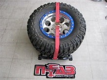 Load image into Gallery viewer, N-Fab Bed Mounted Tire Carrier Universal - Gloss Black - Red Strap
