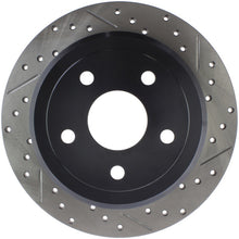 Load image into Gallery viewer, StopTech Power Slot 07-13 Jeep Wrangler Rear Left Drilled &amp; Slotted Rotor

