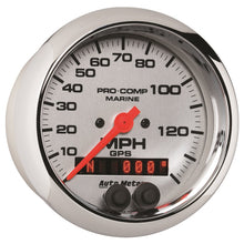 Load image into Gallery viewer, Autometer Marine Chrome 3-3/8in 140MPH GPS Speedometer Gauge
