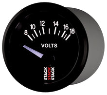 Load image into Gallery viewer, Autometer Stack Instruments 52mm 8-18V Electric Battery Voltage Gauge - Black
