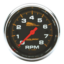 Load image into Gallery viewer, Autometer Pro-Cycle Gauge Tach 2 5/8in 8K Rpm 2&amp;4 Cylinder Black
