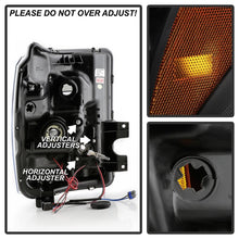 Load image into Gallery viewer, Spyder Ford Super Duty 11-16 Projector Headlights LEDHalo DRL All Black PRO-YD-FS11-HL-BKV2
