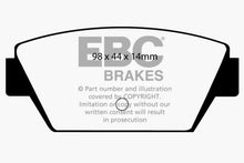 Load image into Gallery viewer, EBC 93-94 Eagle Talon 1.8 Redstuff Rear Brake Pads
