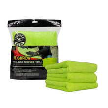 Load image into Gallery viewer, Chemical Guys El Gordo Thick Microfiber Towel - 16.5in x 16.5in - Green - 3 Pack

