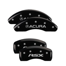 Load image into Gallery viewer, MGP 4 Caliper Covers Engraved Front Acura Engraved Rear RSX Black finish silver ch
