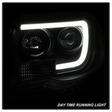 Load image into Gallery viewer, Spyder Toyota Tacoma 05-11 Projector Headlights - Light Bar DRL - Black PRO-YD-TT05V2-LB-BK
