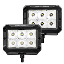 Load image into Gallery viewer, Go Rhino Xplor Bright Series Rectangle LED Spot Light Kit (Surface/Thread Stud Mnt) 4x3 - Blk (Pair)
