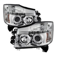 Load image into Gallery viewer, Spyder Nissan Titan 04-14/Armada 04-07 Projector Headlights LED Halo LED Chrm PRO-YD-NTI04-HL-C
