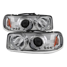 Load image into Gallery viewer, Spyder GMC Sierra 1500/2500/3500 99-06 Projector Headlights LED Halo LED Chrome PRO-YD-CDE00-HL-C
