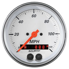 Load image into Gallery viewer, Autometer Arctic White 3-3/8in Electric Speedometer with 2-1/16in Volt/Water/Oil/Fuel
