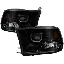 Load image into Gallery viewer, xTune Dodge Ram 2009-2014 Halo LED Projector Headlights - Black Smoke PRO-JH-DR09-CFB-BSM
