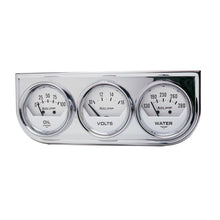 Load image into Gallery viewer, Autometer AutoGage 2in 0-100 PSI Oil Press/ 16 Volt / 130-280 Deg Water Temp - Chrome Bezel
