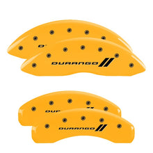 Load image into Gallery viewer, MGP 4 Caliper Covers Engraved Front &amp; Rear Stingray Yellow finish black ch
