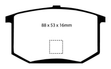 Load image into Gallery viewer, EBC 75-80 Lotus Esprit 2.0 Greenstuff Rear Brake Pads
