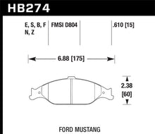 Load image into Gallery viewer, Hawk 99-04 Ford Mustang Base/GT HT-10 Race Front Brake Pads

