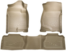Load image into Gallery viewer, Husky Liners 07-12 Chevy Silverado/GMC Sierra Extended Cab WeatherBeater Combo Tan Floor Liners
