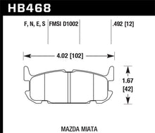Load image into Gallery viewer, Hawk 04-05 Mazda Miata HT-10 Race Rear Brake Pads
