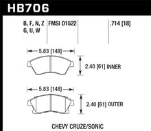 Load image into Gallery viewer, Hawk 11-12 Chevy Cruze Eco/LS/1LT/2LT/LTZ / 12 Sonic LS/LT/LTZ DTC-60 Front Race Brake Pads
