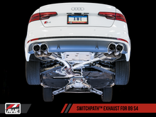 Load image into Gallery viewer, AWE Tuning Audi B9 S4 SwitchPath Exhaust - Non-Resonated (Silver 102mm Tips)
