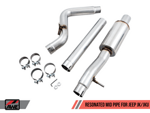 Load image into Gallery viewer, AWE Tuning 07-18 Jeep Wrangler JK/JKU 3.6L Tread Edition Axle-Back Dual Exhaust - Chrome Silver Tips
