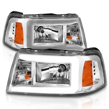 Load image into Gallery viewer, ANZO 2001-2011 Ford Ranger Crystal Headlights w/ Light Bar Chrome Housing
