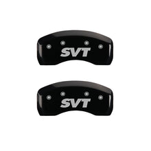 Load image into Gallery viewer, MGP 4 Caliper Covers Engraved Front &amp; Rear SVT Black finish silver ch
