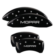 Load image into Gallery viewer, MGP 4 Caliper Covers Engraved Front &amp; Rear Mopar Yellow Finish Black Char 2005 Chrysler 300
