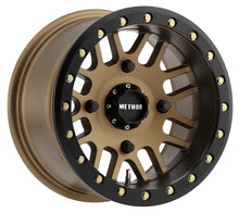 Load image into Gallery viewer, Method MR406 UTV Beadlock 14x10 5+5/-2mm Offset 4x156 132mm CB Method Bronze w/Matte Blk Ring Wheel
