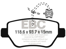 Load image into Gallery viewer, EBC 2014-2016 Maserati Ghibli 3.0L Twin Turbo (330) Redstuff Rear Brake Pads
