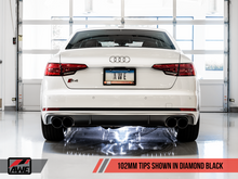 Load image into Gallery viewer, AWE Tuning Audi B9 S4 Touring Edition Exhaust - Non-Resonated (Black 102mm Tips)
