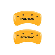 Load image into Gallery viewer, MGP 4 Caliper Covers Engraved Front &amp; Rear Pontiac Yellow Finish Black Char 2007 Pontiac Solstice
