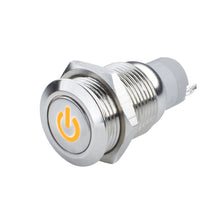 Load image into Gallery viewer, Oracle Pre-Wired Power Symbol Momentary Flush Mount LED Switch - Amber
