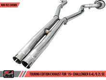 Load image into Gallery viewer, AWE Tuning 2015+ Dodge Challenger 6.4L/6.2L Non-Resonated Touring Edition Exhaust - Quad Silver Tips
