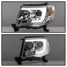 Load image into Gallery viewer, Spyder Toyota Tacoma 05-11 Projector Headlights - Light Bar DRL - Chrome PRO-YD-TT05V2-LB-C
