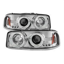 Load image into Gallery viewer, Spyder GMC Sierra 1500/2500/3500 99-06 Projector Headlights LED Halo LED Chrome PRO-YD-CDE00-HL-C
