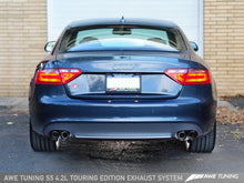 Load image into Gallery viewer, AWE Tuning Audi B8 S5 4.2L Touring Edition Exhaust System - Diamond Black Tips
