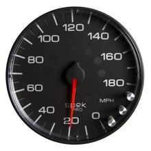 Load image into Gallery viewer, Autometer Spek-Pro Gauge Speedometer 5in 180 Mph Elec. Programmable Black/Black
