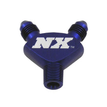 Load image into Gallery viewer, Nitrous Express 1/8NPT x 3AN x 3AN Billet Pure-Flo Y Fitting - Blue
