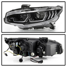 Load image into Gallery viewer, Spyder Honda Civic 16-18 2DR/4DR/Hatchback Headlight Black PRO-YD-HC16PL-SEQ-BK
