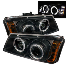 Load image into Gallery viewer, Spyder Chevy Silverado 1500 03-06 Projector LED Halo LED Amber Reflctr Blk PRO-YD-CS03-AM-BK
